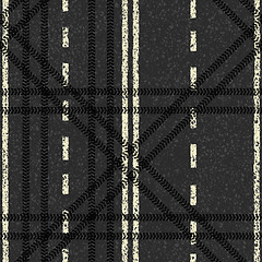 Image showing Seamless road theme pattern. Vector background, EPS8