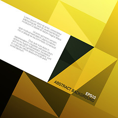 Image showing Golden triangles background with space for text. Vector, EPS10