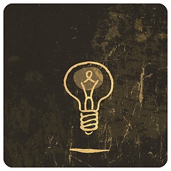 Image showing Grunge light bulb. Vector