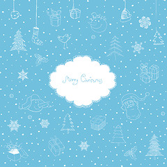 Image showing Merry Christmas Cute Vector Background.