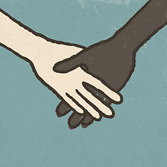 Image showing Retro styled handshake illustyration, EPS10