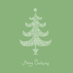 Image showing Christmas tree, composed from snowflakes. Vector, EPS8