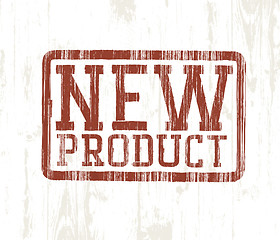 Image showing New product stamp. Vector. With textured background