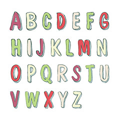 Image showing Cute childish font. Vector, EPS8