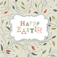 Image showing Happy Easter Retro Cute Greeting. Vector, EPS10