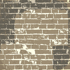 Image showing Grunge brick wall background for your message. Vector, EPS10