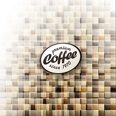 Image showing Coffee themed abstract design template. Vector, EPS10