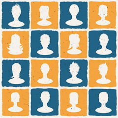 Image showing Portraits of many people. Social network concept illustration. V