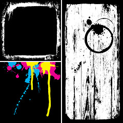 Image showing Grunge overlays collection. All  vector elements separately in e