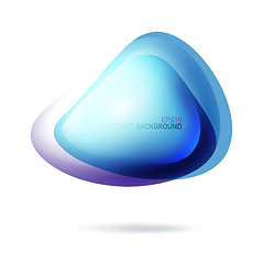 Image showing Blue abstract bubble shape with space for text. Vector illustrat