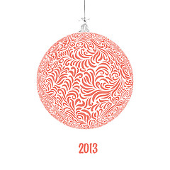 Image showing Christmas ball illustration, vector.