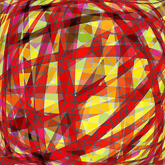 Image showing Abstract color background, simulated stained-glass window techni