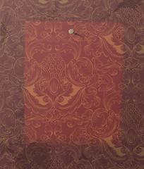 Image showing Picture mark on vintage wallpaper. Vector illustration, EPS10