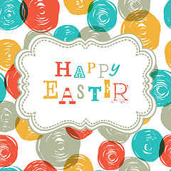 Image showing Colorful Happy Easter Card Design. Vector, EPS10