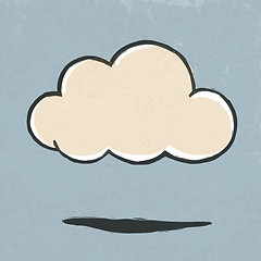 Image showing Cloud retro icon. Vector illustration, EPS10.