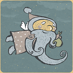 Image showing Santa retro image, vector, EPS10