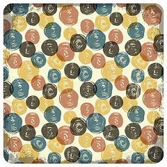 Image showing Colorful vintage seamless pattern (balls doodles). Vector