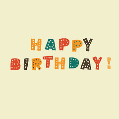 Image showing Birthday card. Vector.