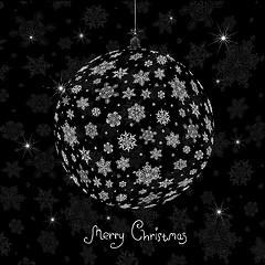 Image showing Christmas ball silhouette. Vector illustration, EPS8