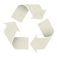 Image showing Reuse Symbol. Made from recycle paper texture, vector, EPS10, is