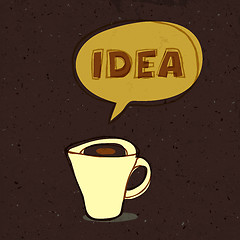 Image showing Coffee cup of idea. Concept illustration, vector, EPS10