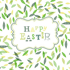 Image showing Happy easter. Cute greeting card template, Vector, EPS10