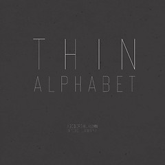 Image showing Thin vintage alphabet (uppercase). With textured background, vec