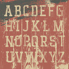 Image showing Vintage grunge western alphabet, vector set