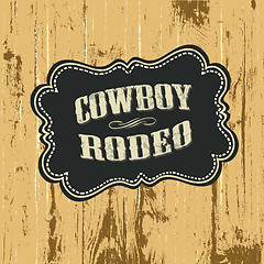 Image showing Grunge background with wild west styled label. Vector, EPS10.