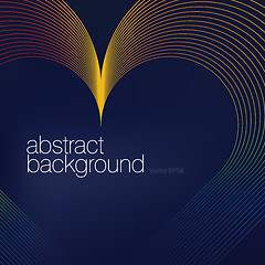 Image showing Colorful heart shaped lines abstract background.Vector, EPS8