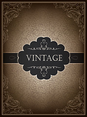 Image showing Vintage card design template, vector.