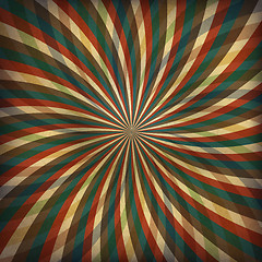 Image showing Vintage swirl rays background.