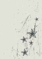 Image showing Stars on scratched beige texture. Vector