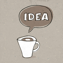 Image showing Cup of idea. Concept illustration, vector, EPS10