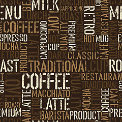 Image showing Seamless coffee experience pattern. Vector, EPS8.