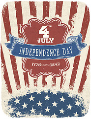 Image showing Independence Day Celebration Poster. Vector illustration, EPS 10