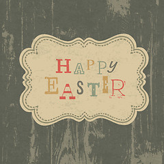 Image showing Happy easter vintage greeting card. Vector, EPS10
