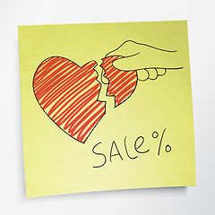 Image showing Valentine`s holidays sale concept. Vector.