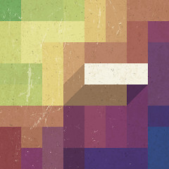 Image showing Retro colorful rectangles background, vector