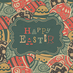 Image showing Vintage easter greetings. Vector, EPS10