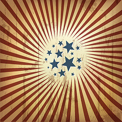 Image showing American patriotic retro background. Vector, eps10