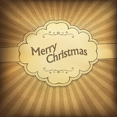 Image showing Seasons greeting retro card. Vector illustration, EPS10.