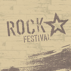 Image showing Rock festival abstract poster template. Vector, EPS10