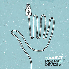 Image showing Connect portable devices concept illustration. Vector, EPS10