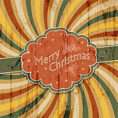 Image showing Merry Christmas background with colorful rays background, vector