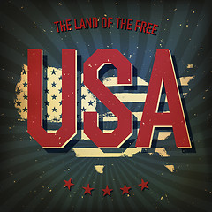 Image showing The land of the free - USA. Vector, EPS10