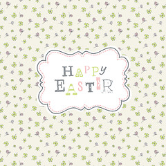 Image showing Happy easter. Cute greeting card template, Vector, EPS10