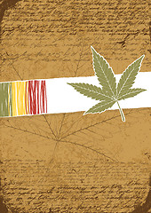 Image showing Rasta retro abstract  background.