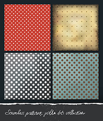 Image showing Polka dots backgrounds collection. VEctor, EPS10.