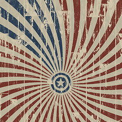 Image showing American patriotic abstract background on wooden texture. Vector